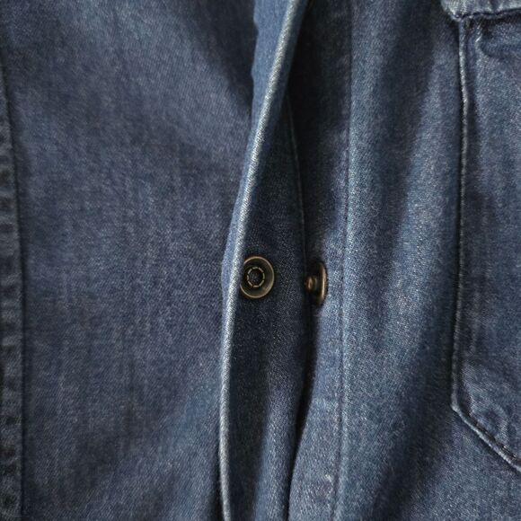 G-Star Raw Tacoma Classic Tapered Covered Snap Closure Denim Shirt Size M - Picture 5 of 7